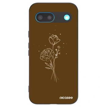 Picasee silikonový černý obal pro Google Pixel 8 - Brown flowers