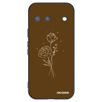 Picasee silikonový černý obal pro Google Pixel 9 - Brown flowers