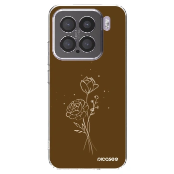 Picasee silikonový průhledný obal pro Xiaomi 15 - Brown flowers