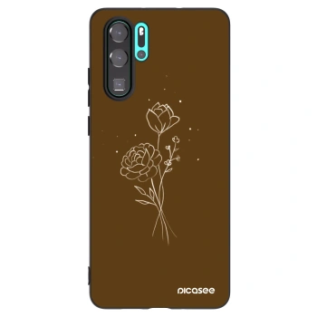 Obal pro Huawei P30 Pro - Brown flowers