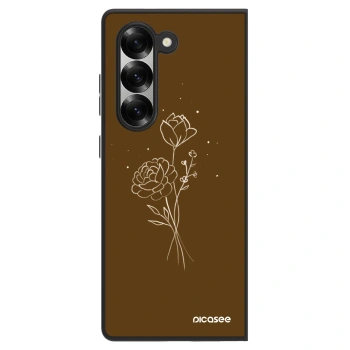Obal pro Samsung Galaxy Z Fold6 5G - Brown flowers
