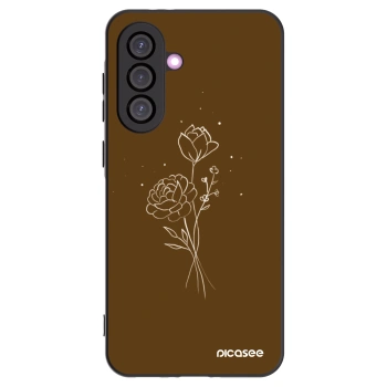 Picasee silikonový černý obal pro Samsung Galaxy A36 5G - Brown flowers