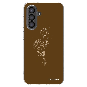 Picasee silikonový průhledný obal pro Samsung Galaxy A36 5G - Brown flowers