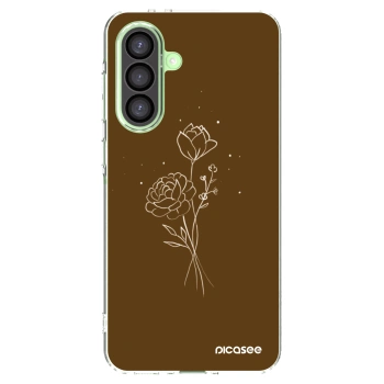 Picasee silikonový průhledný obal pro Samsung Galaxy A26 5G A266B - Brown flowers