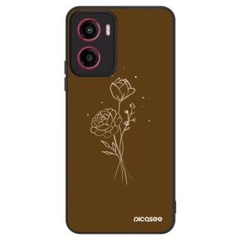 Obal pro Motorola Moto G05 - Brown flowers