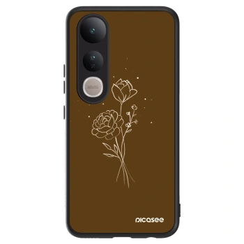 Obal pro Vivo V50 Lite 5G - Brown flowers