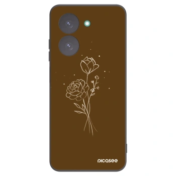 Picasee silikonový černý obal pro Xiaomi Redmi A5 - Brown flowers