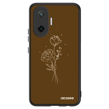 Obal pro Xiaomi Poco F7 Pro 5G - Brown flowers