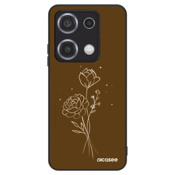 Obal pro Xiaomi Redmi Note 14S - Brown flowers