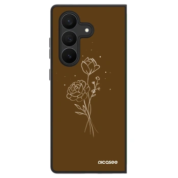 Obal pro Samsung Galaxy Z Fold7 5G - Brown flowers