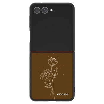 Obal pro Samsung Galaxy Z Flip7 5G - Brown flowers