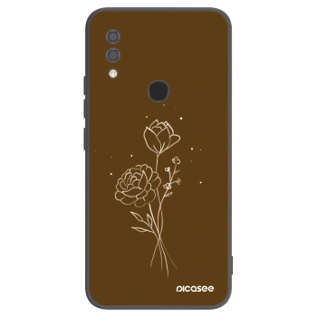 Picasee silikonový černý obal pro Xiaomi Redmi 7 - Brown flowers