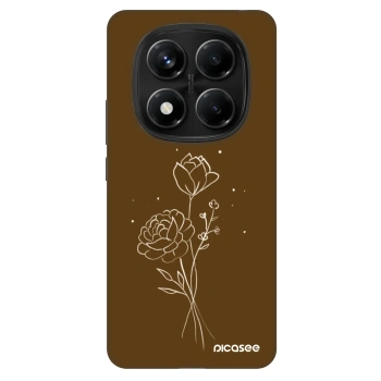 Obal pro Xiaomi Redmi Note 14 Pro 5G - Brown flowers