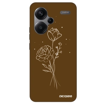 Obal pro Xiaomi Redmi Note 13 Pro+ 5G - Brown flowers