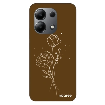 Picasee Fashion Case pro Xiaomi Redmi Note 13 4G - Brown flowers