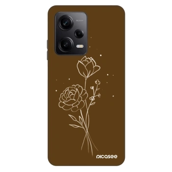 Obal pro Xiaomi Redmi Note 12 Pro+ 5G - Brown flowers