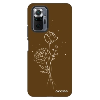 Obal pro Xiaomi Redmi Note 10 Pro - Brown flowers