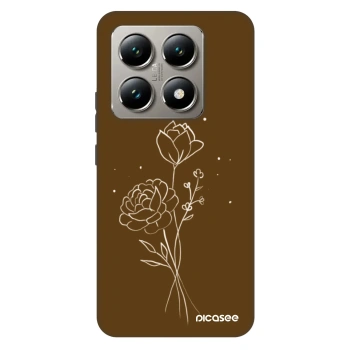 Obal pro Xiaomi 14T Pro - Brown flowers