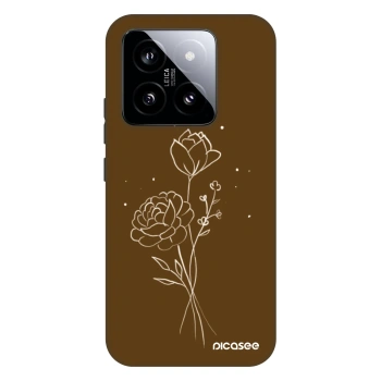 Obal pro Xiaomi 14 - Brown flowers
