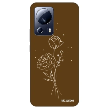 Obal pro Xiaomi 13 Lite - Brown flowers