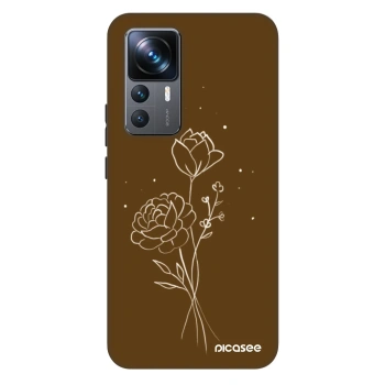 Obal pro Xiaomi 12T Pro - Brown flowers