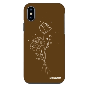 Obal pro Apple iPhone X/XS - Brown flowers