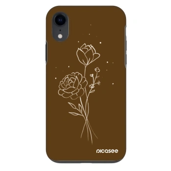 Obal pro Apple iPhone XR - Brown flowers