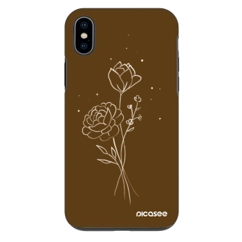 Obal pro Apple iPhone XS Max - Brown flowers