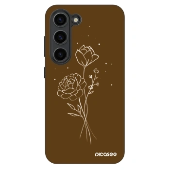 Picasee Fashion Case pro Samsung Galaxy S23+ 5G - Brown flowers