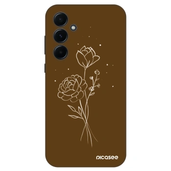 Obal pro Samsung Galaxy A55 5G A556B - Brown flowers