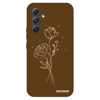 Obal pro Samsung Galaxy A54 5G A546B - Brown flowers