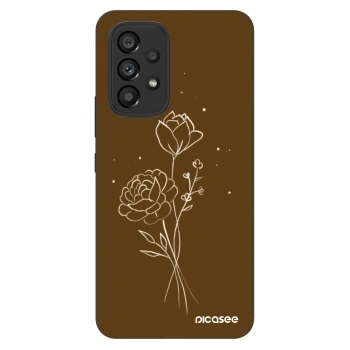 Obal pro Samsung Galaxy A53 5G A536 - Brown flowers