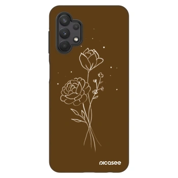 Obal pro Samsung Galaxy A32 5G A326B - Brown flowers