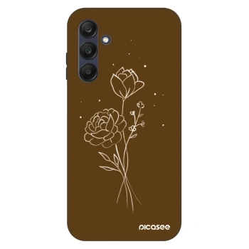 Obal pro Samsung Galaxy A25 A256B 5G - Brown flowers