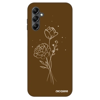 Obal pro Samsung Galaxy A14 4G A145R - Brown flowers