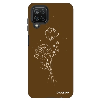 Obal pro Samsung Galaxy A12 A125F - Brown flowers