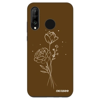 Obal pro Huawei P30 Lite - Brown flowers