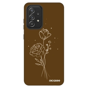 Obal pro Samsung Galaxy A52 5G A525F - Brown flowers