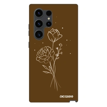 Obal pro Samsung Galaxy S24 Ultra S928B 5G - Brown flowers