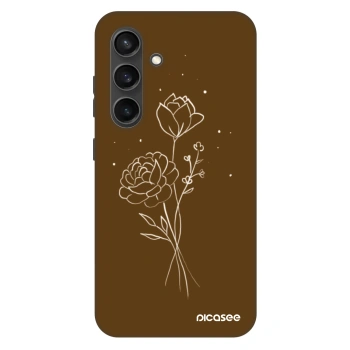 Obal pro Samsung Galaxy S24+ S926B 5G - Brown flowers