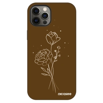 Obal pro Apple iPhone 12 Pro - Brown flowers