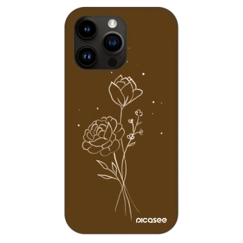 Obal pro Apple iPhone 13 Pro - Brown flowers