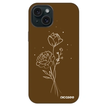Obal pro Apple iPhone 14 - Brown flowers