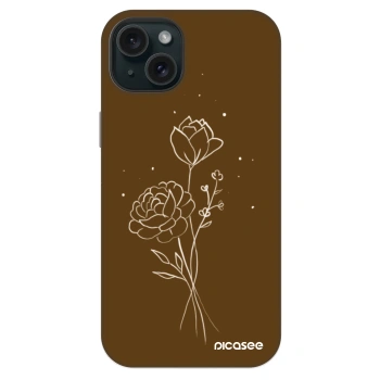 Obal pro Apple iPhone 14 Plus - Brown flowers