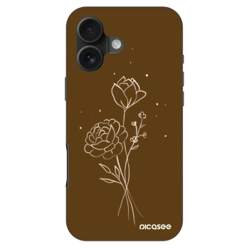 Obal pro Apple iPhone 16 - Brown flowers