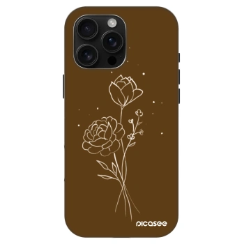 Obal pro Apple iPhone 16 Pro Max - Brown flowers