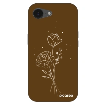 Obal pro Apple iPhone 16e - Brown flowers