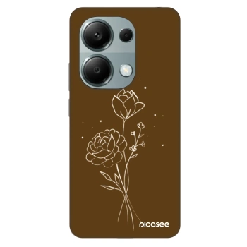 Obal pro Xiaomi Redmi Note 13 Pro 4G - Brown flowers