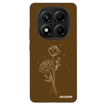 Obal pro Xiaomi Redmi Note 14 Pro 4G - Brown flowers