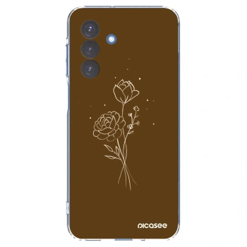 Picasee silikonový průhledný obal pro Samsung Galaxy A17 5G - Brown flowers
